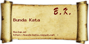 Bunda Kata névjegykártya